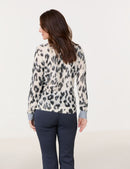 Blue Dimension Round Neck Jumper - Beige/blue