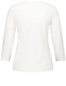 Blue Dimension 3/4 Sleeve Tee - Off White