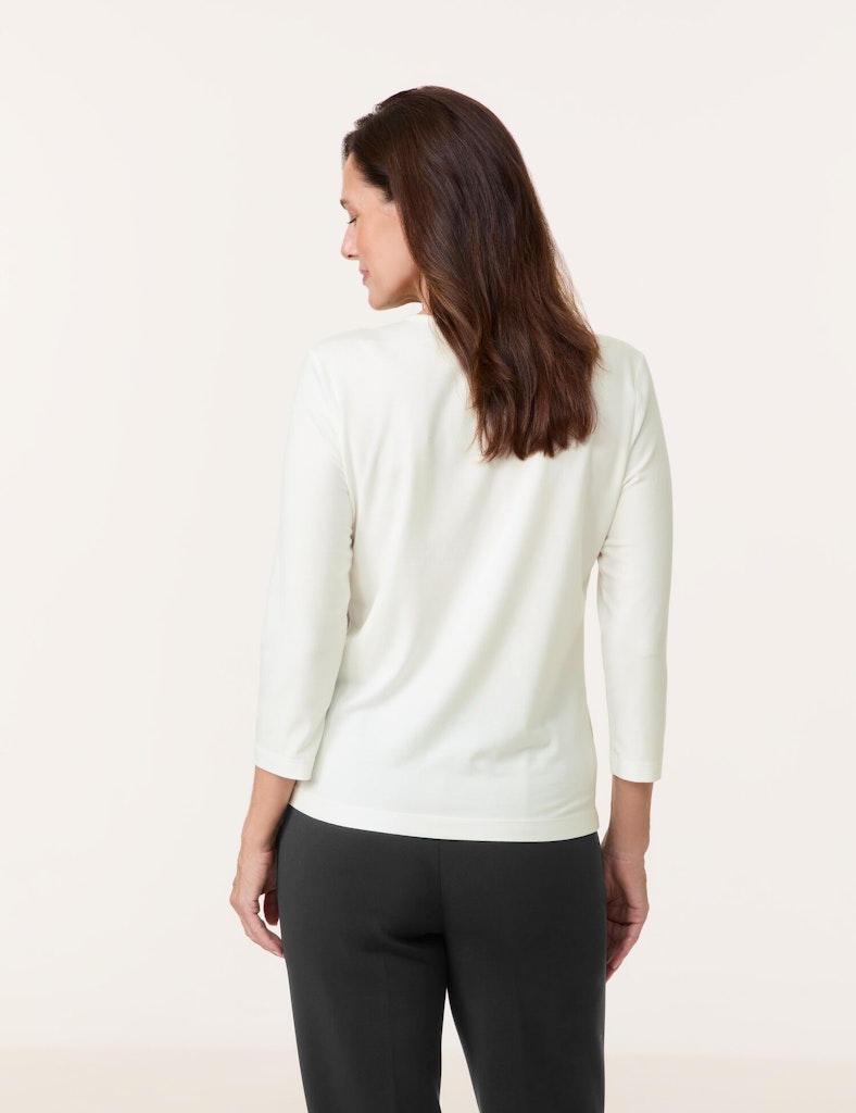 Blue Dimension 3/4 Sleeve Tee - Off White