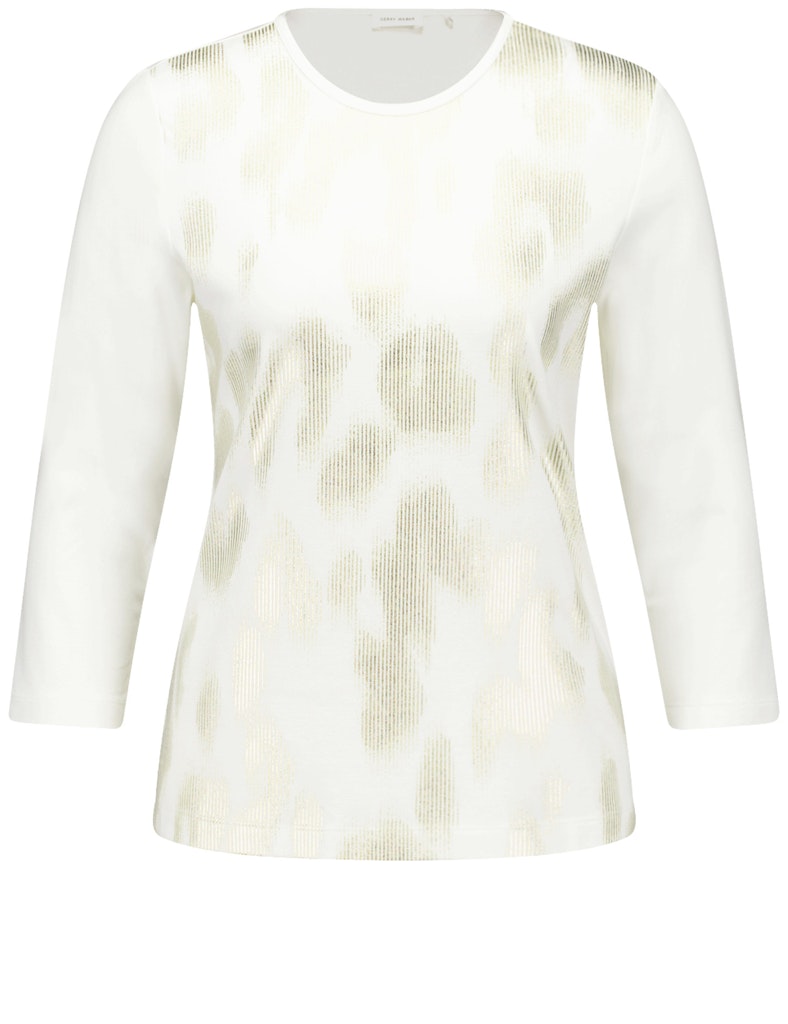 Blue Dimension 3/4 Sleeve Tee - Off White