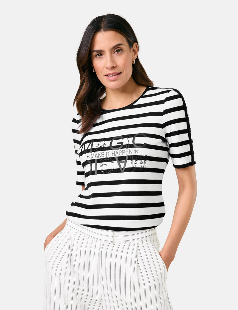 Black &amp; Brights T-Shirt - Black/white Stripe