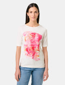 Colour Explosion 3/4Sleeve T-Shirt - Pink/orange/red