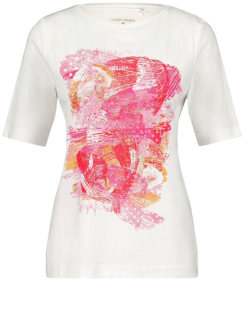 Colour Explosion 3/4Sleeve T-Shirt - Pink/orange/red