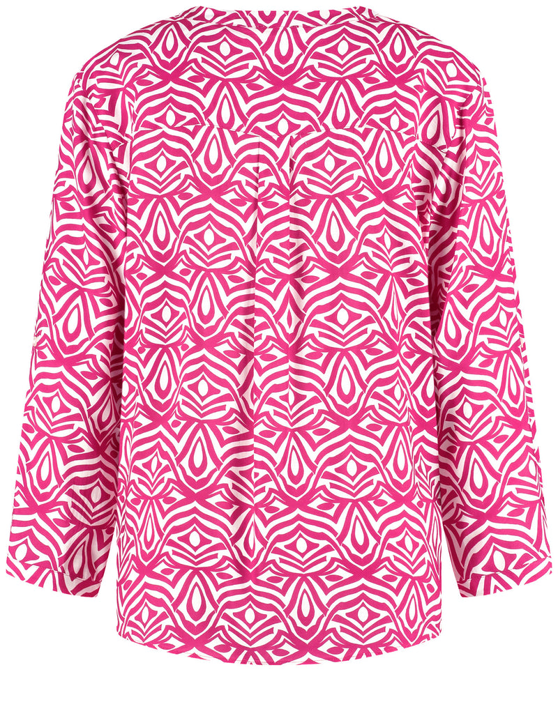 Black &amp; Brights Blouse - Magenta/animal Graphic