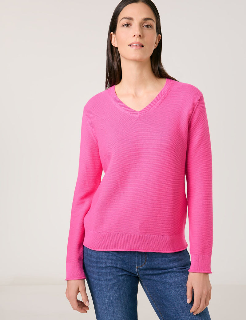 Explosion V Neck Jumper - Pink