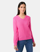 Explosion V Neck Jumper - Pink