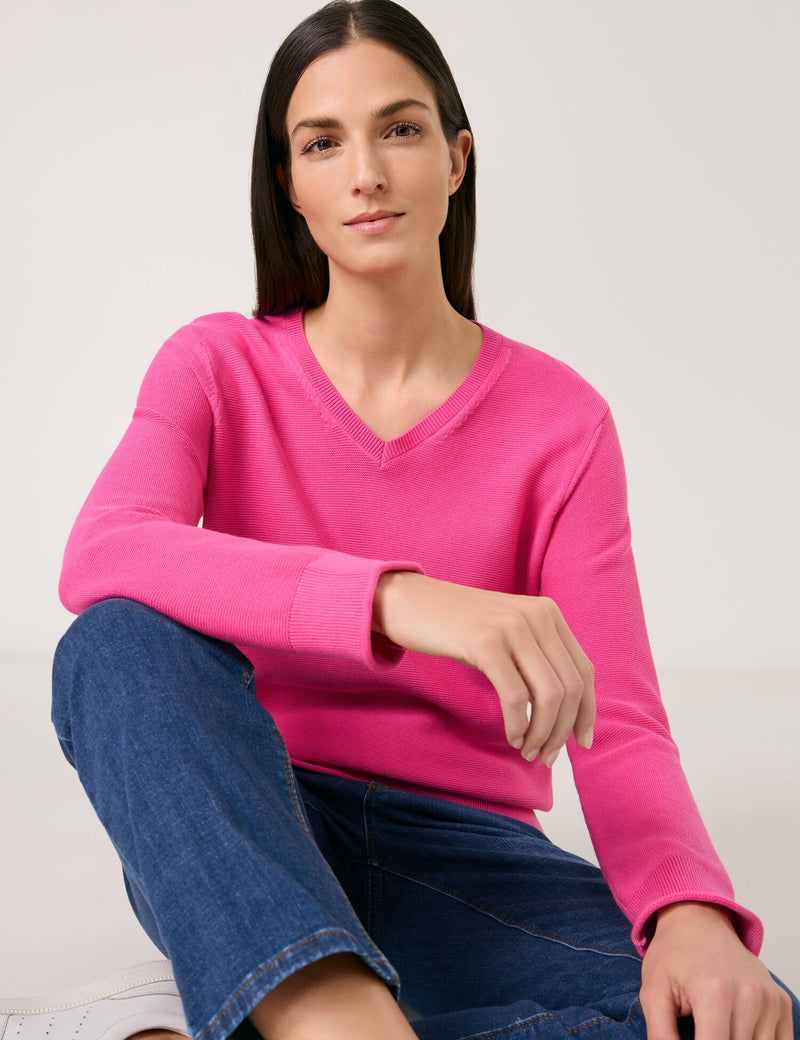 Explosion V Neck Jumper - Pink