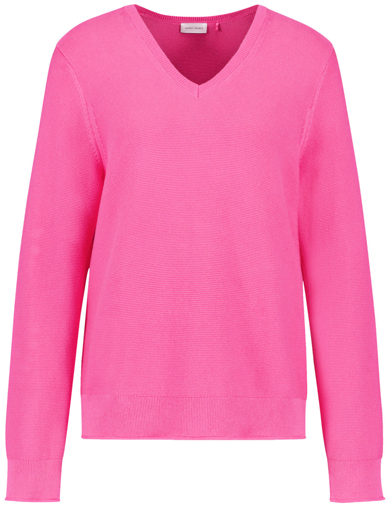 Explosion V Neck Jumper - Pink