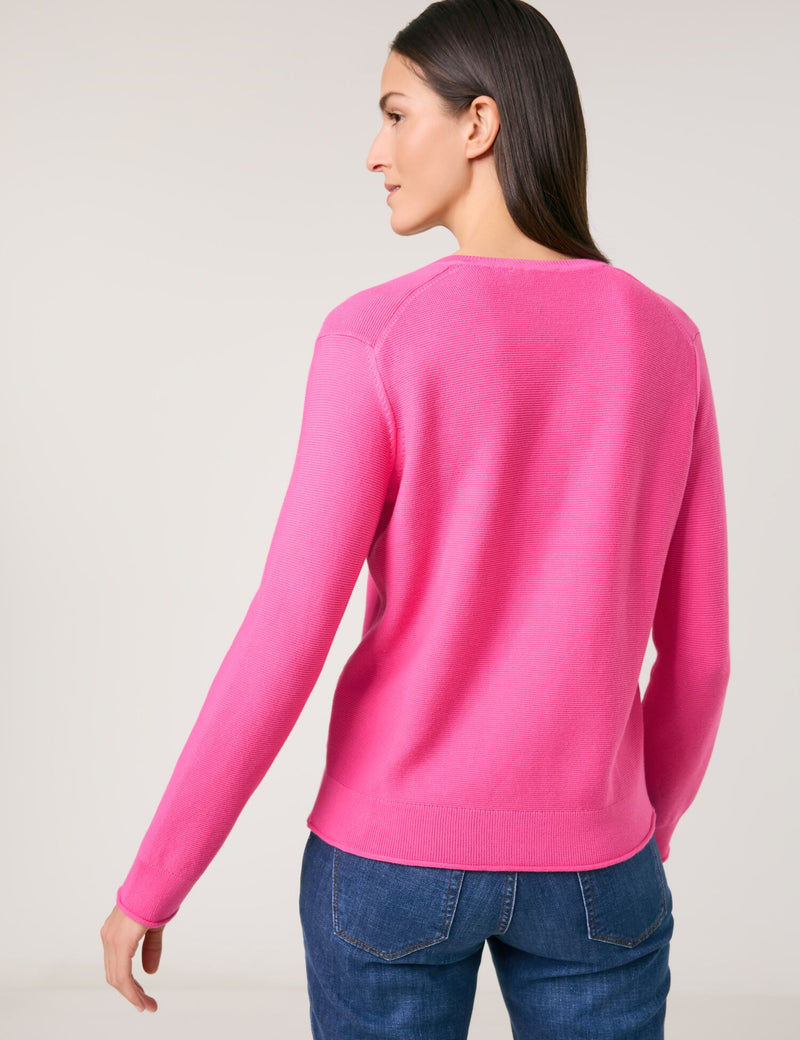 Explosion V Neck Jumper - Pink