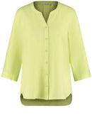 Linen 3/4 Sleeve Blouse - Lime