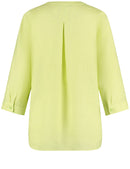 Linen 3/4 Sleeve Blouse - Lime
