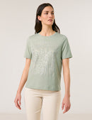City Safari S/S T-Shirt - Sage/goldfoil