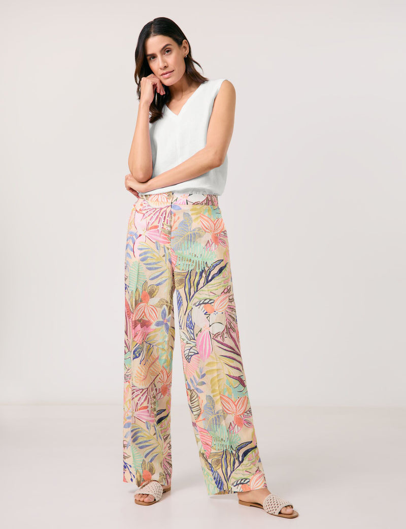City Safari Trouser - Colourful Leaves