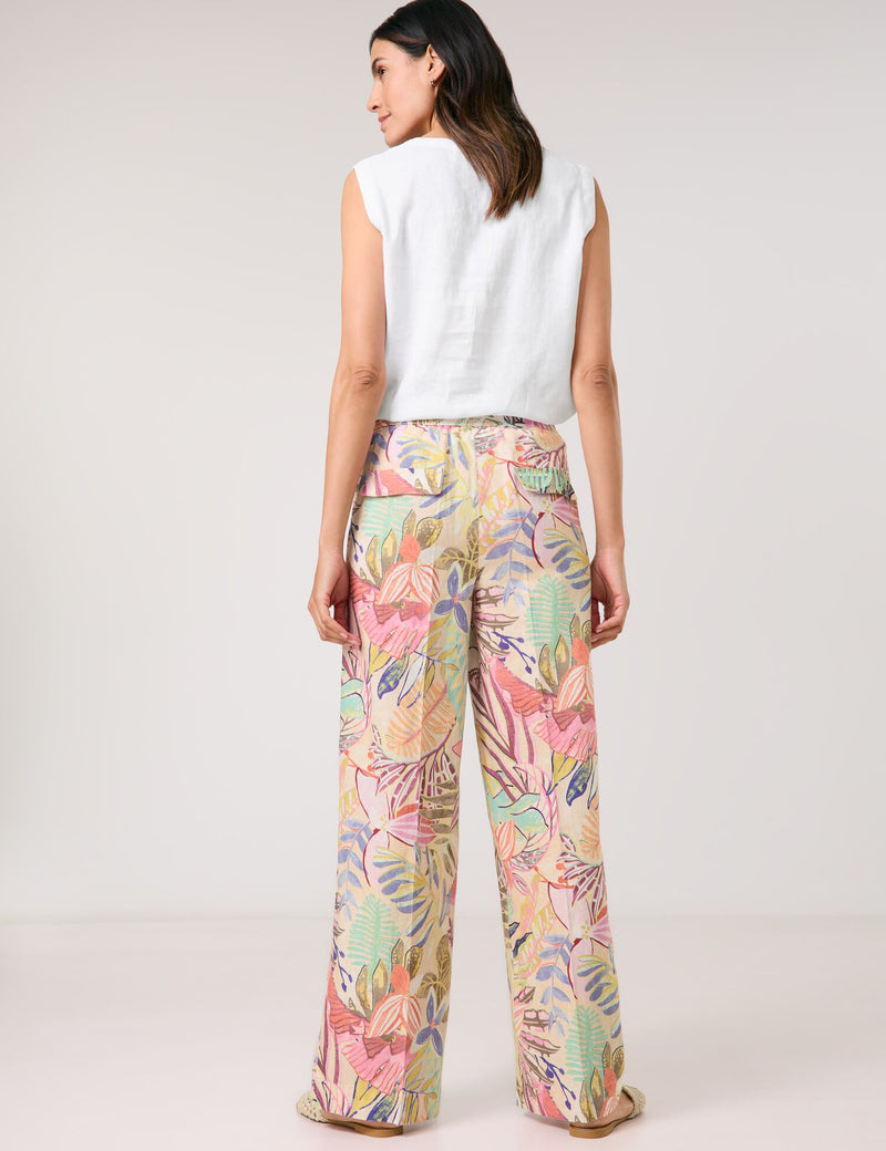 City Safari Trouser - Colourful Leaves