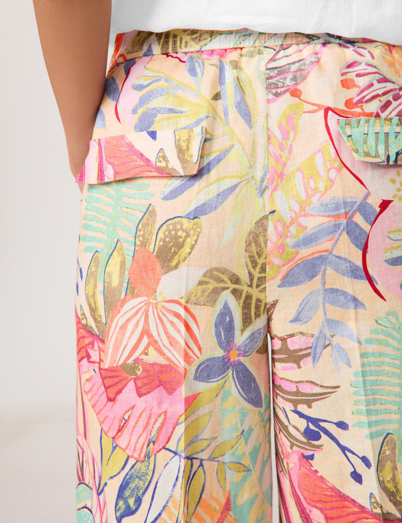 City Safari Trouser - Colourful Leaves