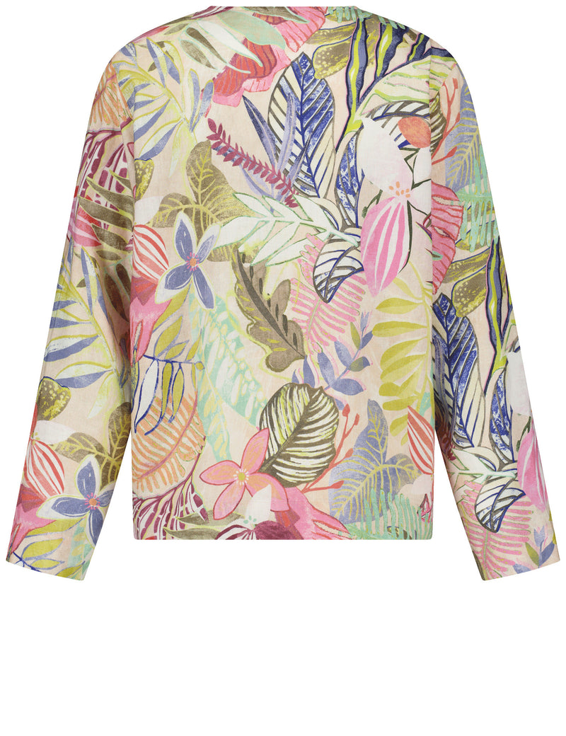 City Safari Blouse - Colourful Leaves
