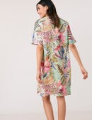 City Safari Dress - Colourful Leaves