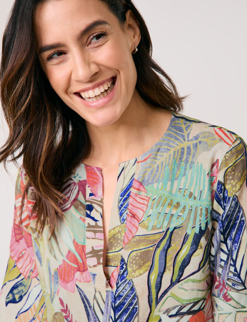 City Safari Dress - Colourful Leaves