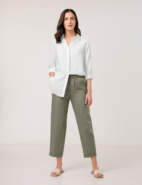 City Safari Crop Trouser - Thyme