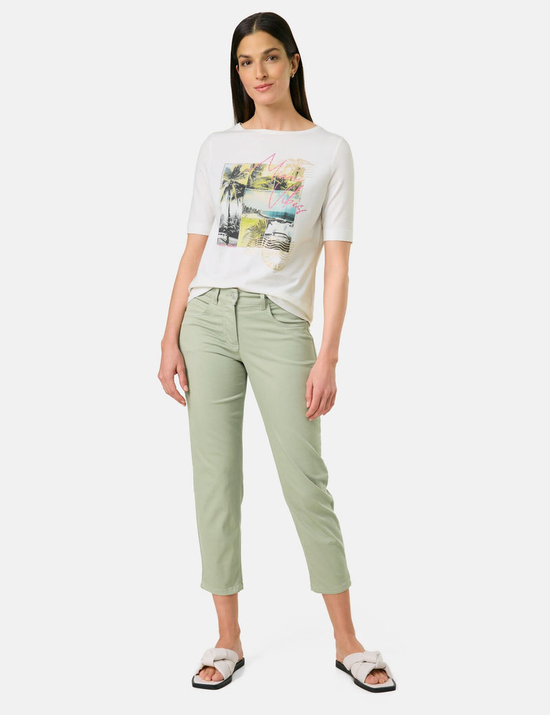 Timeless Cool Cropped Jeans - Sage