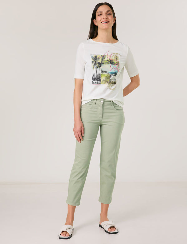 Timeless Cool Cropped Jeans - Sage