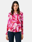 Colour Explosion Blouse - Red/pink/sunrise Leaf
