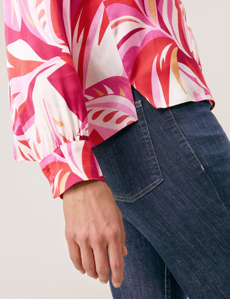 Colour Explosion Blouse - Red/pink/sunrise Leaf