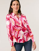 Colour Explosion Blouse - Red/pink/sunrise Leaf