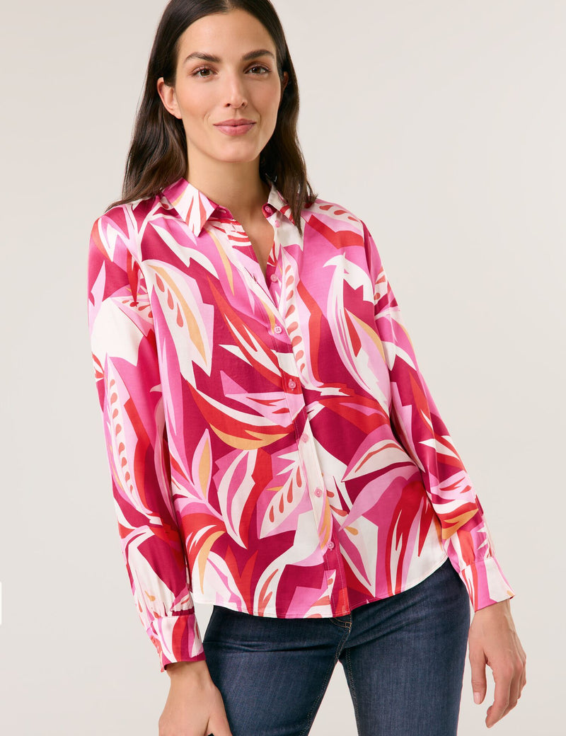 Colour Explosion Blouse - Red/pink/sunrise Leaf