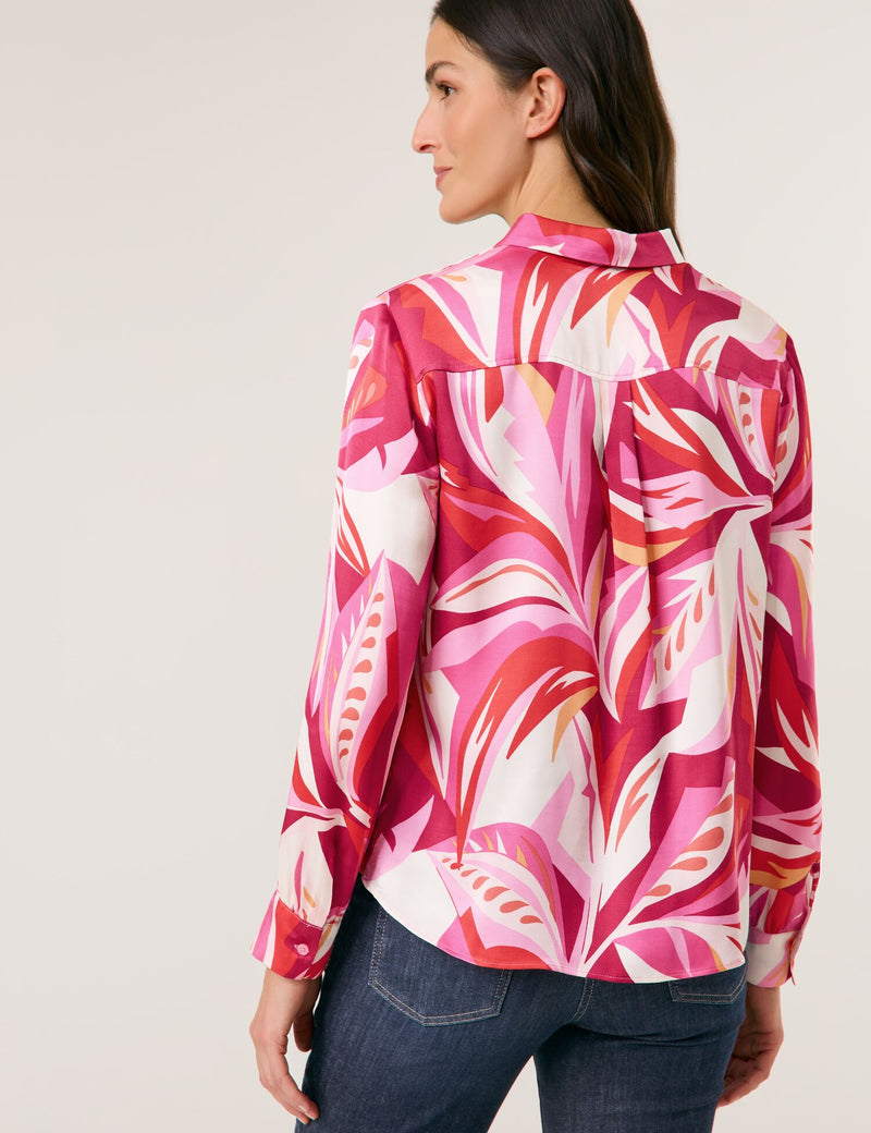 Colour Explosion Blouse - Red/pink/sunrise Leaf