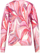 ColourExplosion Print Jumper - Red/pink/sunrise Leaf
