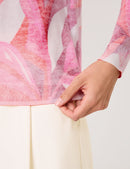 ColourExplosion Print Jumper - Red/pink/sunrise Leaf