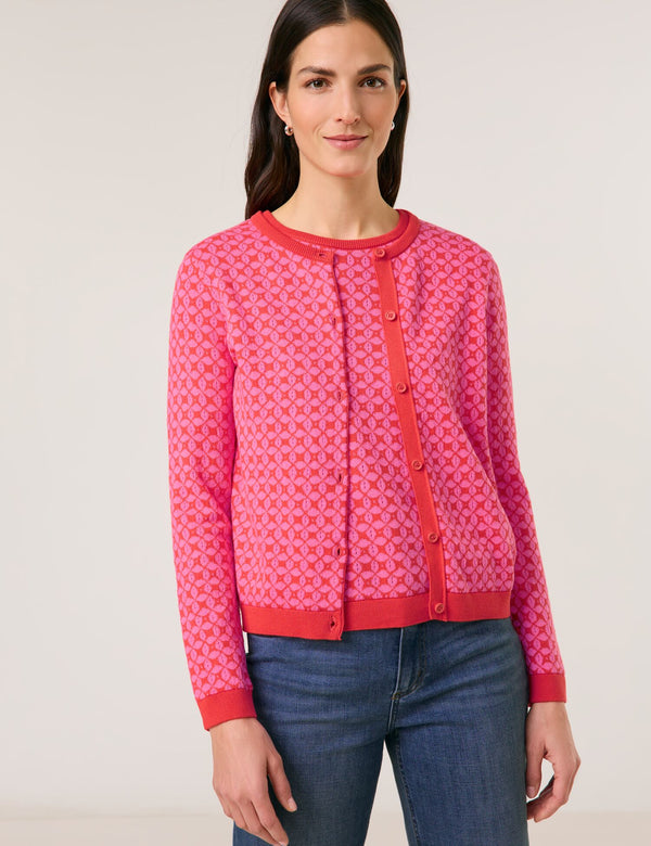Colour Explosion Cardigan - Sunrice/bright Red