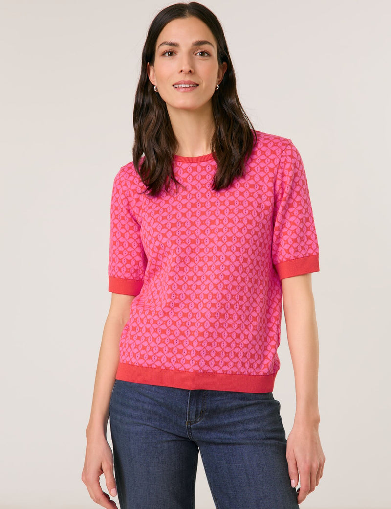 Explosion Stripe Jumper - Sunrice/bright Red