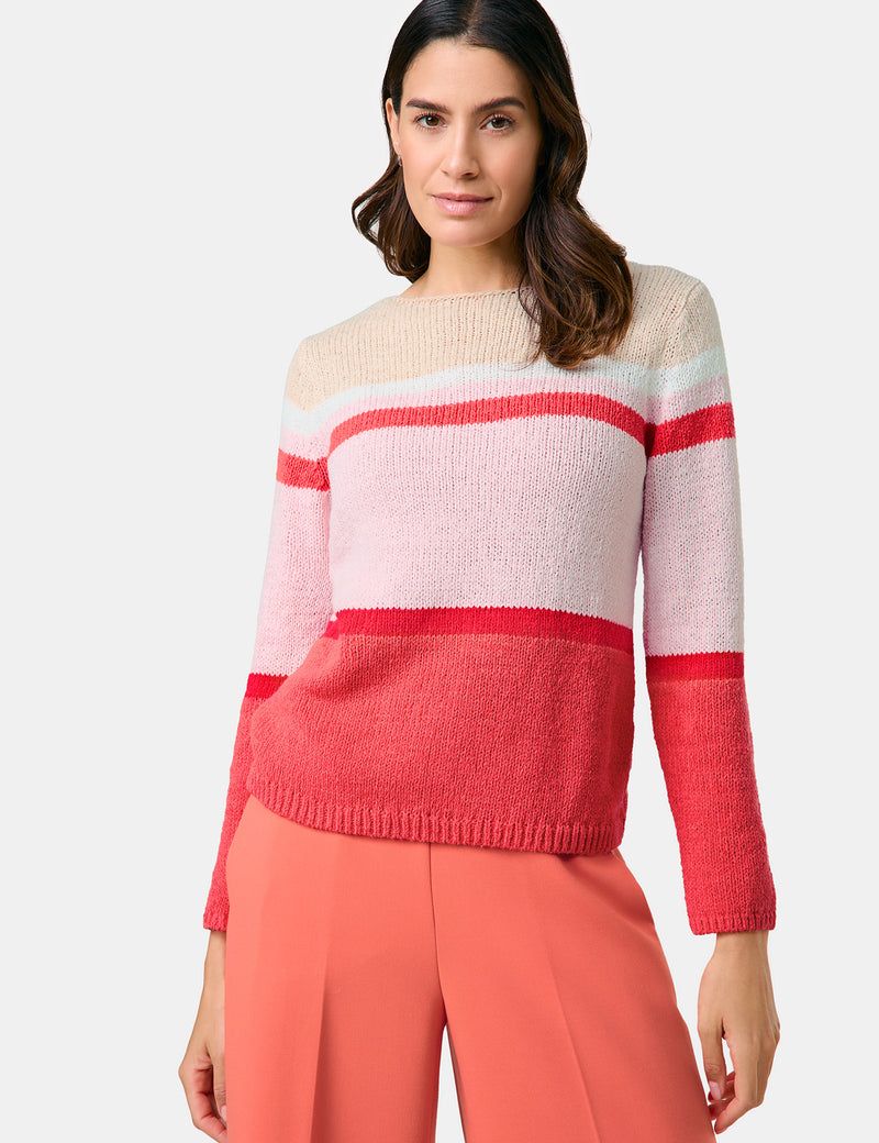 Explosion Stripe Jumper - Sunrise/lilac