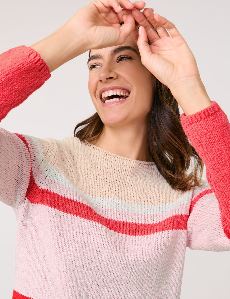 Explosion Stripe Jumper - Sunrise/lilac