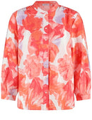 Lemon Soul 3/4 Sleeve Blouse - Hazy Orange/lavender