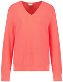 Explosion V Neck Jumper - Sunrise
