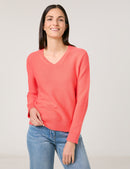 Explosion V Neck Jumper - Sunrise