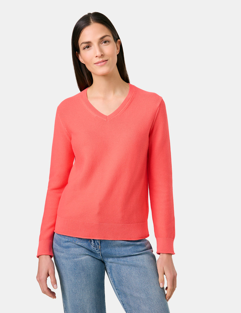 Explosion V Neck Jumper - Sunrise