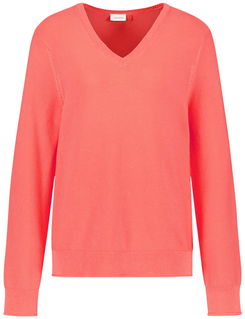Explosion V Neck Jumper - Sunrise