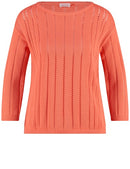 3/4 Sleeve Jumper - Hazy Orange