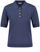 City Safari Collar Jumper - Indigo