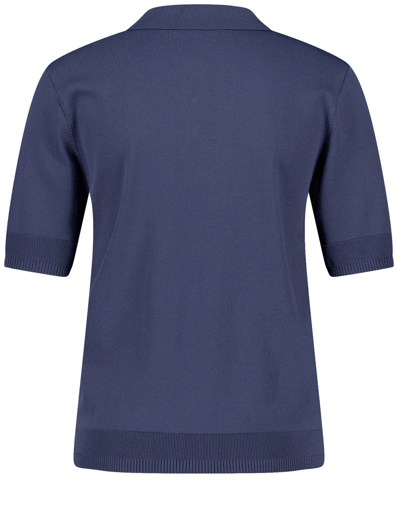 City Safari Collar Jumper - Indigo