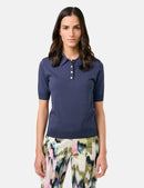 City Safari Collar Jumper - Indigo