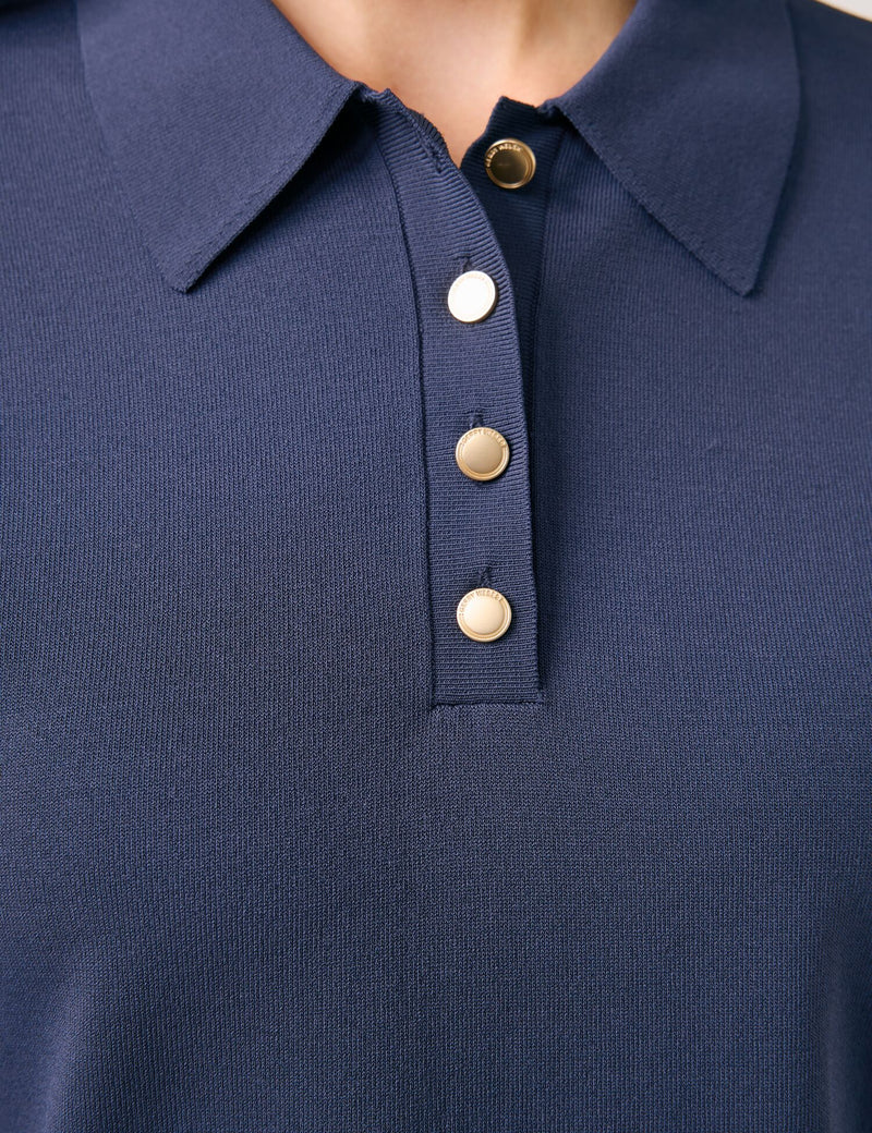 City Safari Collar Jumper - Indigo