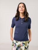 City Safari Collar Jumper - Indigo