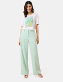 City Safari Trouser - Icy Sky Melange