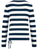 Geo Graphics Stripe Jumper - Night Sky/off White