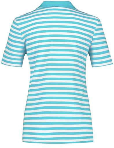 Short Sleeve Polo Shirt - Blue/ecru/white